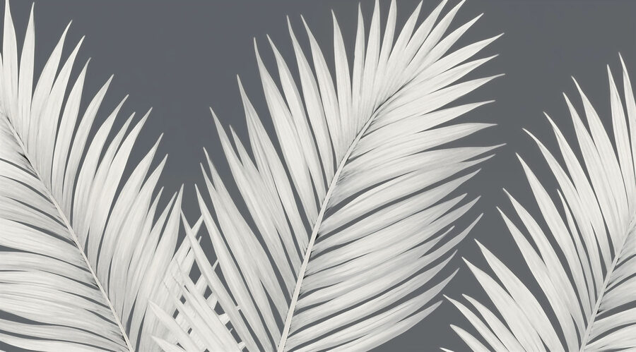 Delicate leaves against a muted backdrop Delicate leaves against a muted backdrop