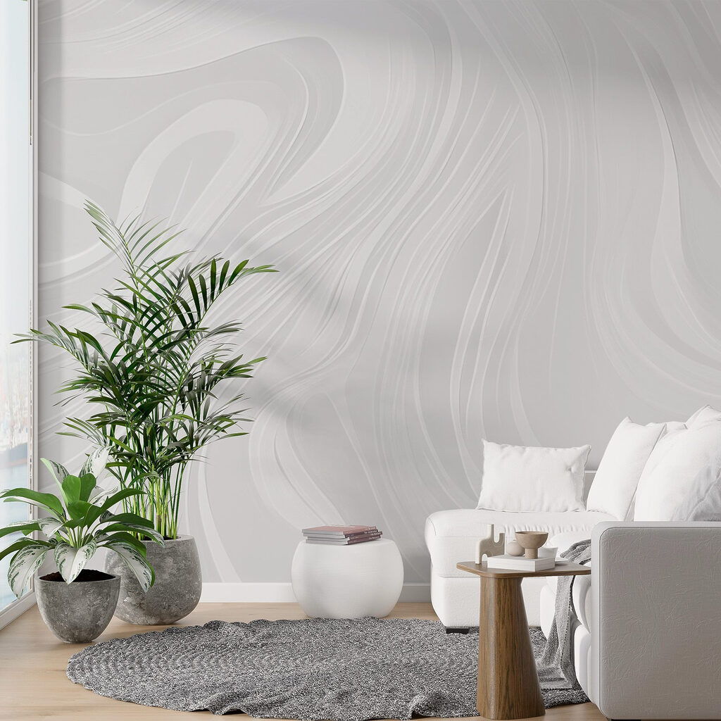 White background with wavy lines