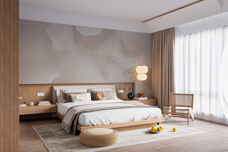 Wall murals Flowing textures of soft petals