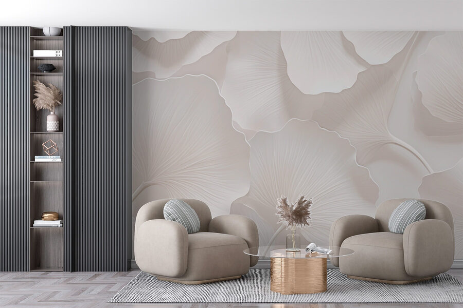Wall murals Flowing textures of soft petals - Image 3