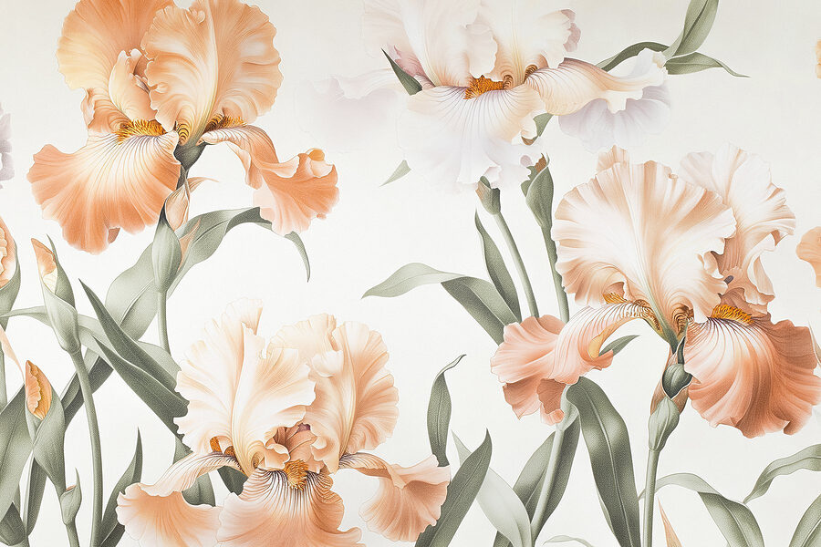 Delicate blossoms in soft hues