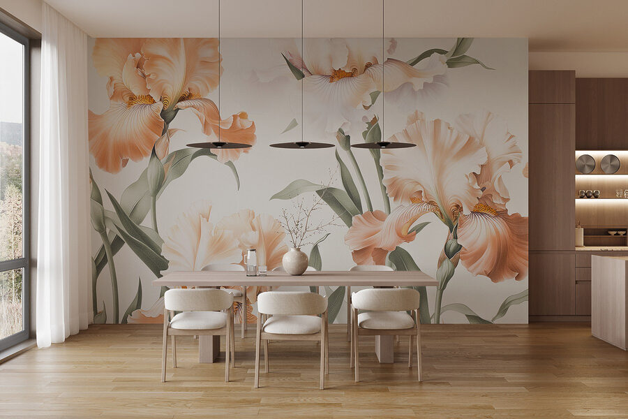 Delicate blossoms in soft hues