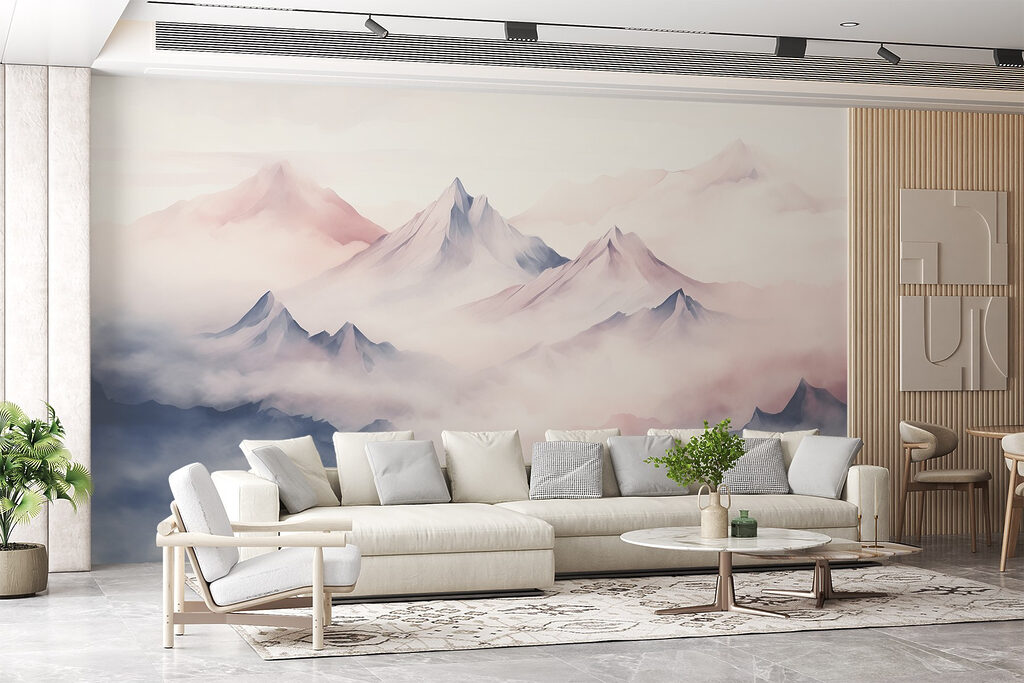 Mountain range with clouds Mountain range with clouds