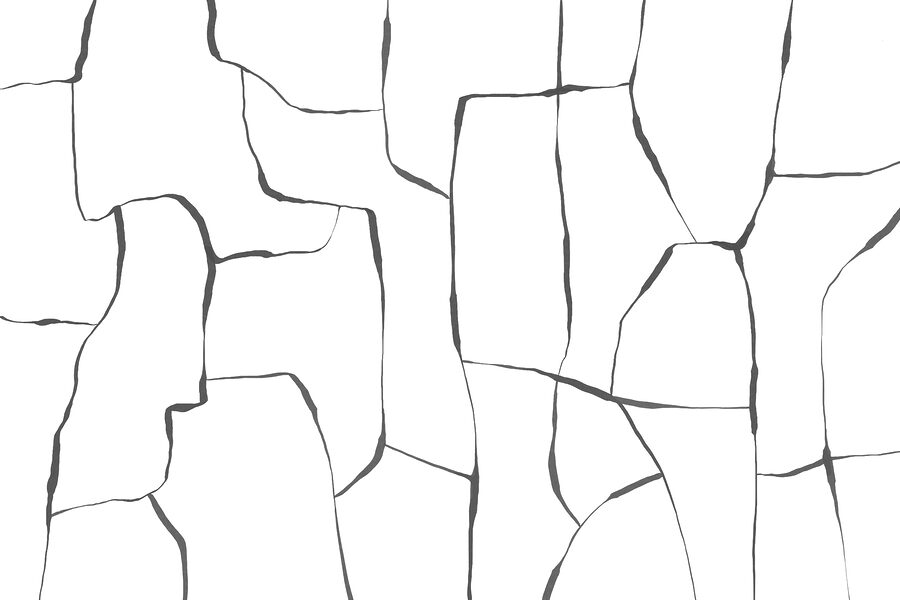 Wall murals White surface with black lines - Image 5