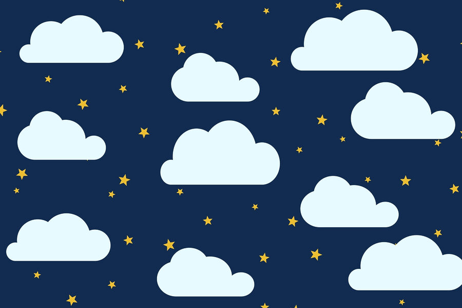 Pattern of clouds and stars