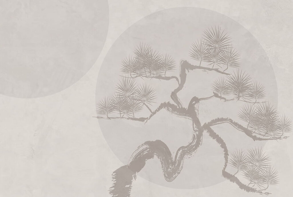 Tree with branches and leaves drawn on it