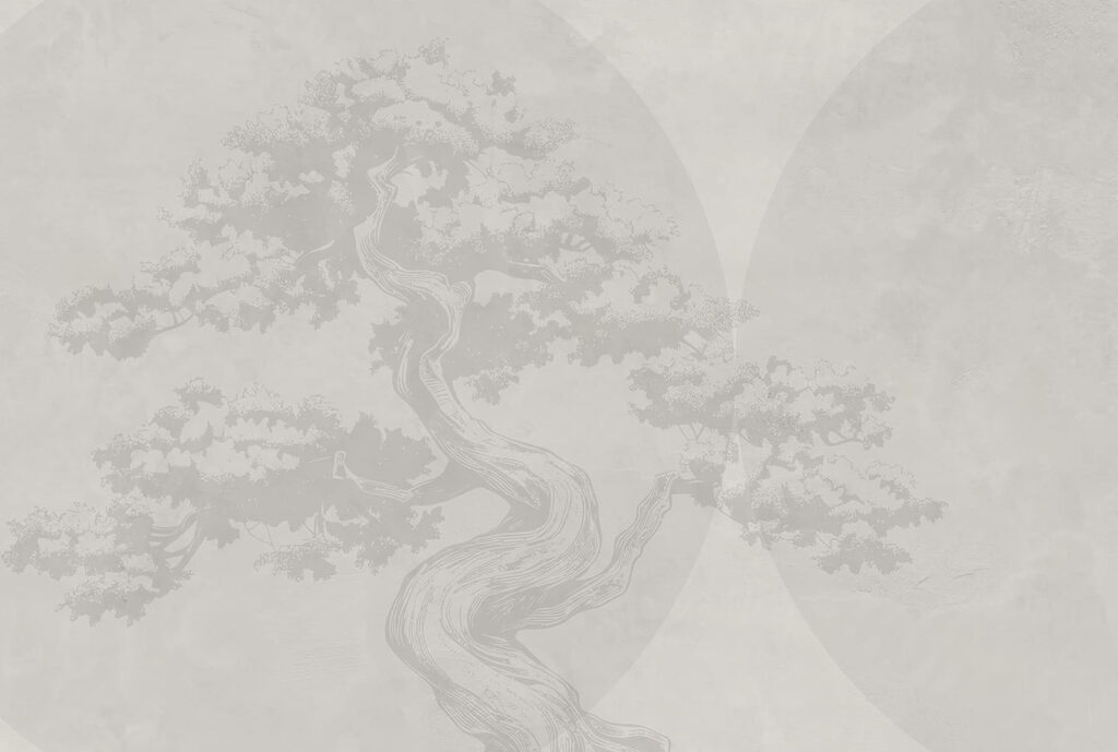 Tree with curved trunk and curved trunk