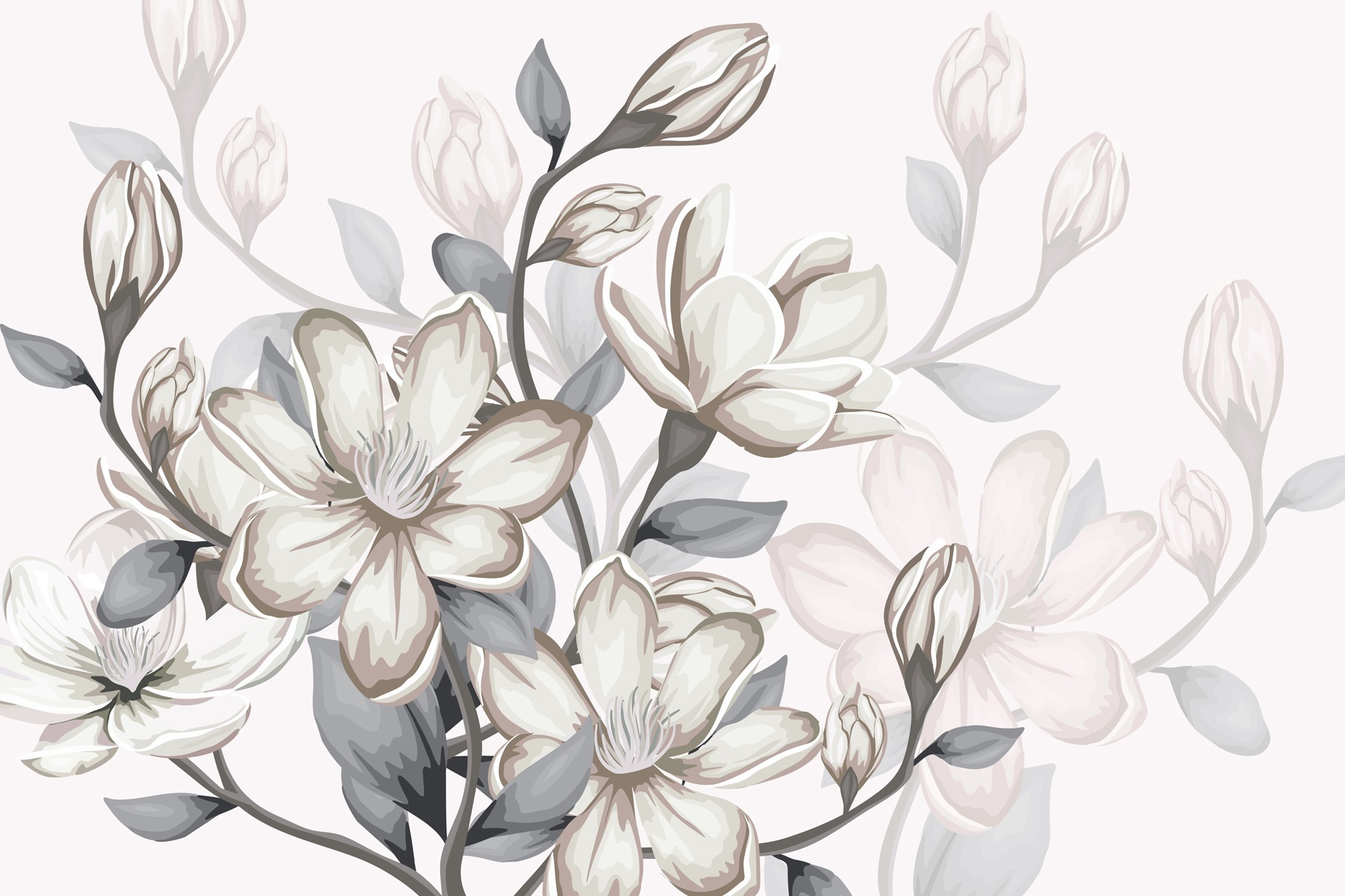Delicate blooms in soft hues Delicate blooms in soft hues