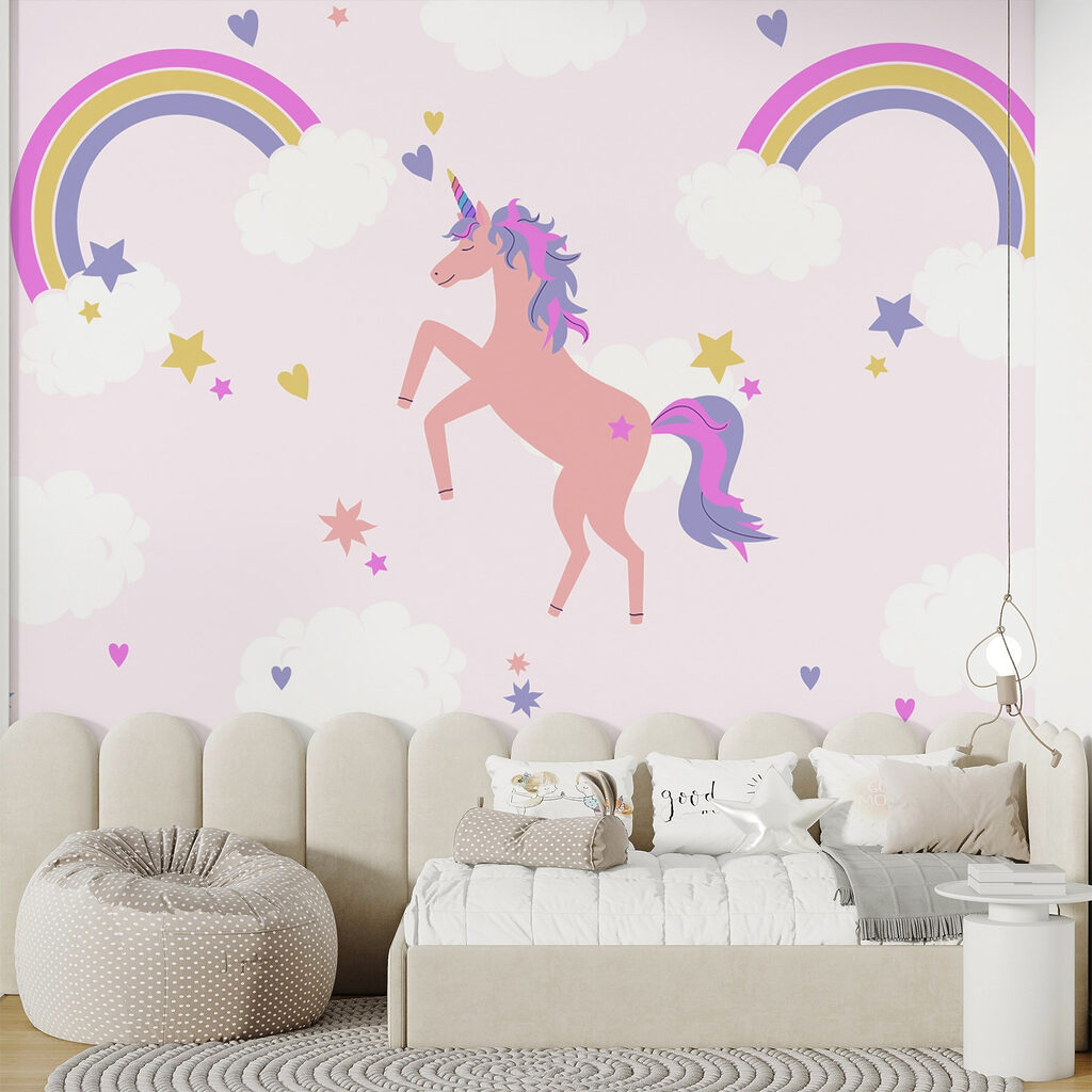 Unicorn with rainbows and stars Unicorn with rainbows and stars