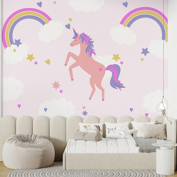 Unicorn with rainbows and stars Unicorn with rainbows and stars