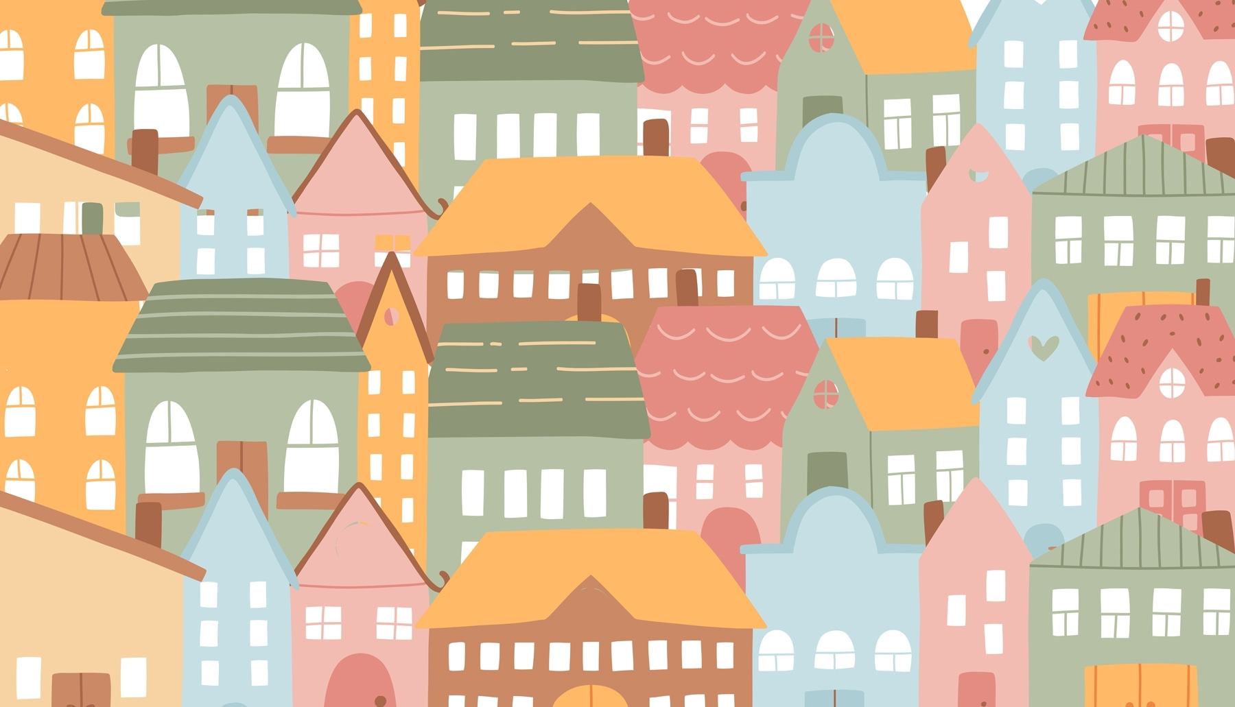 Group of colorful houses