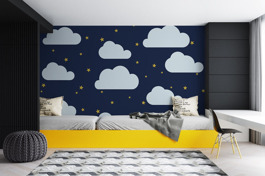Pattern of clouds and stars