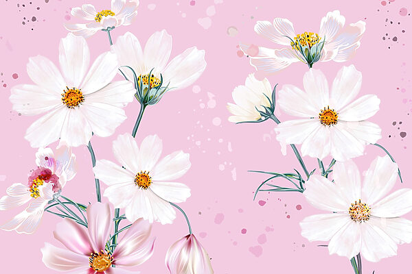 Group of white flowers Group of white flowers