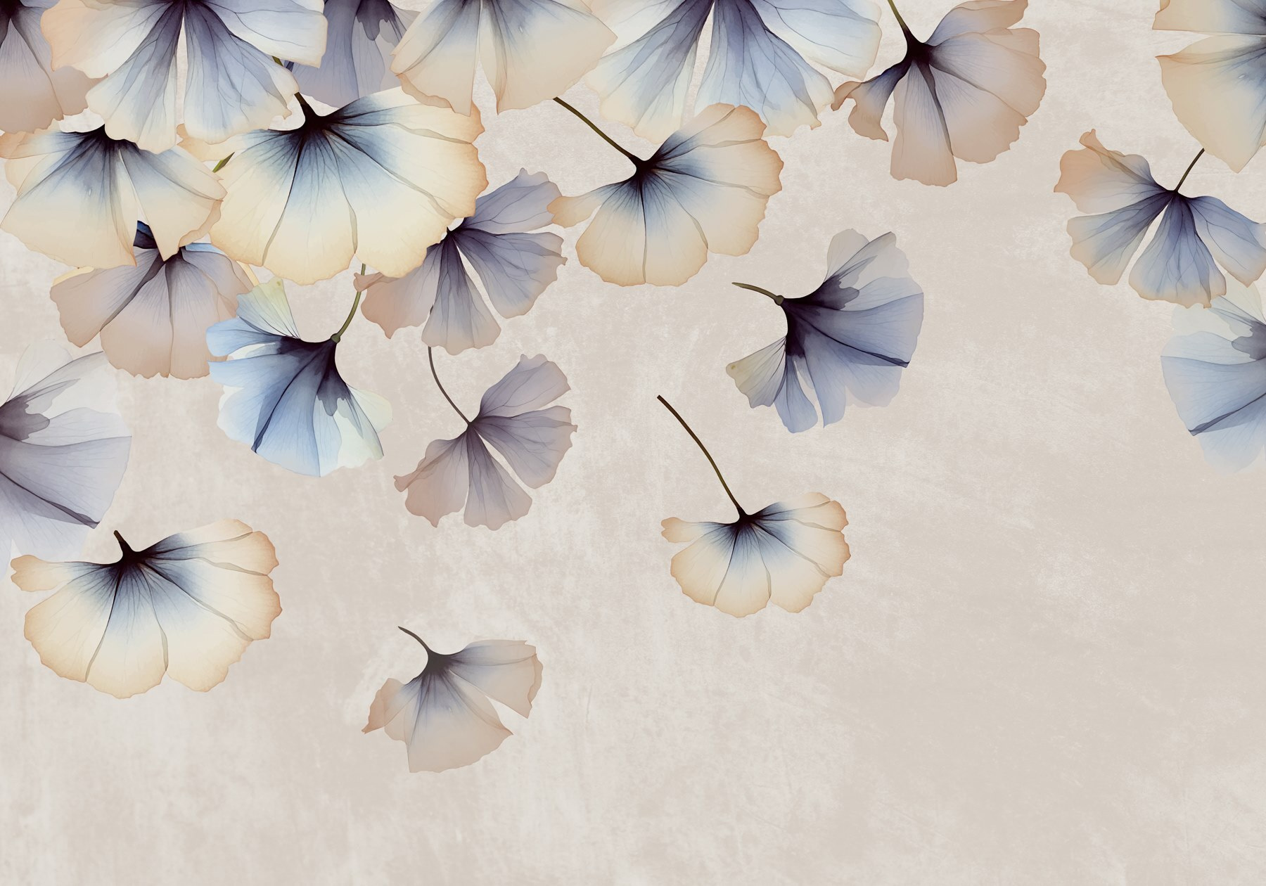 Falling petals in soft hues