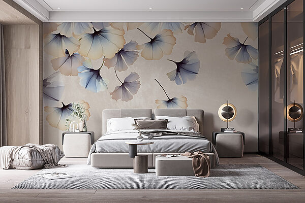 Falling petals in soft hues Falling petals in soft hues