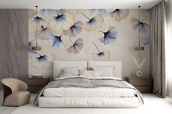 Falling petals in soft hues Falling petals in soft hues