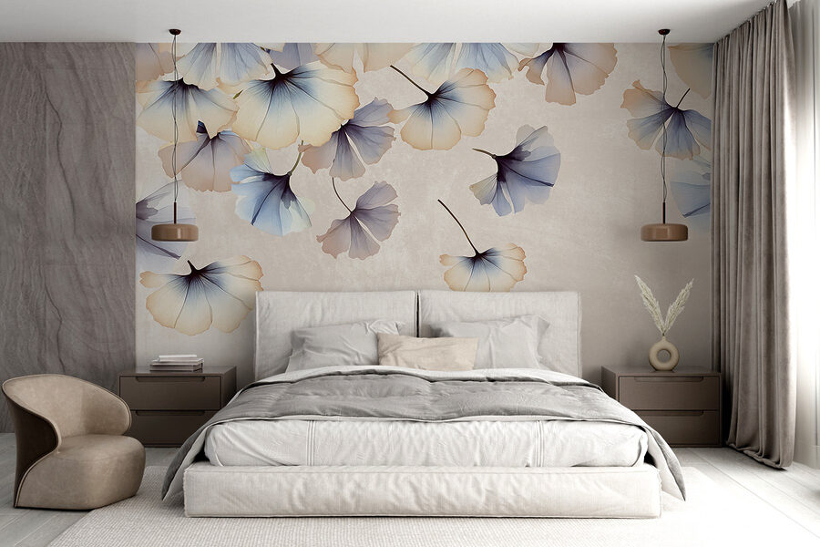 Falling petals in soft hues Falling petals in soft hues