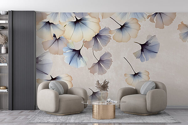 Falling petals in soft hues Falling petals in soft hues
