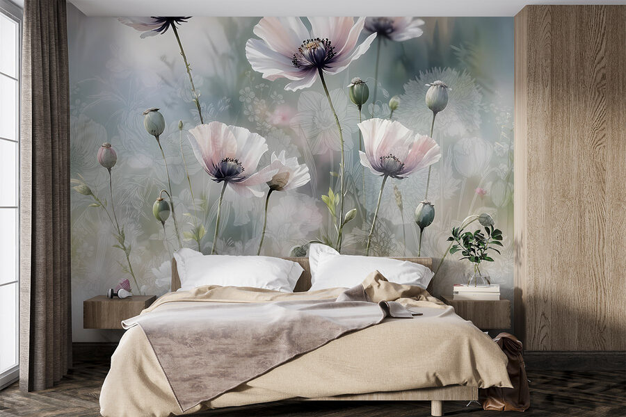Delicate blooms in soft hues