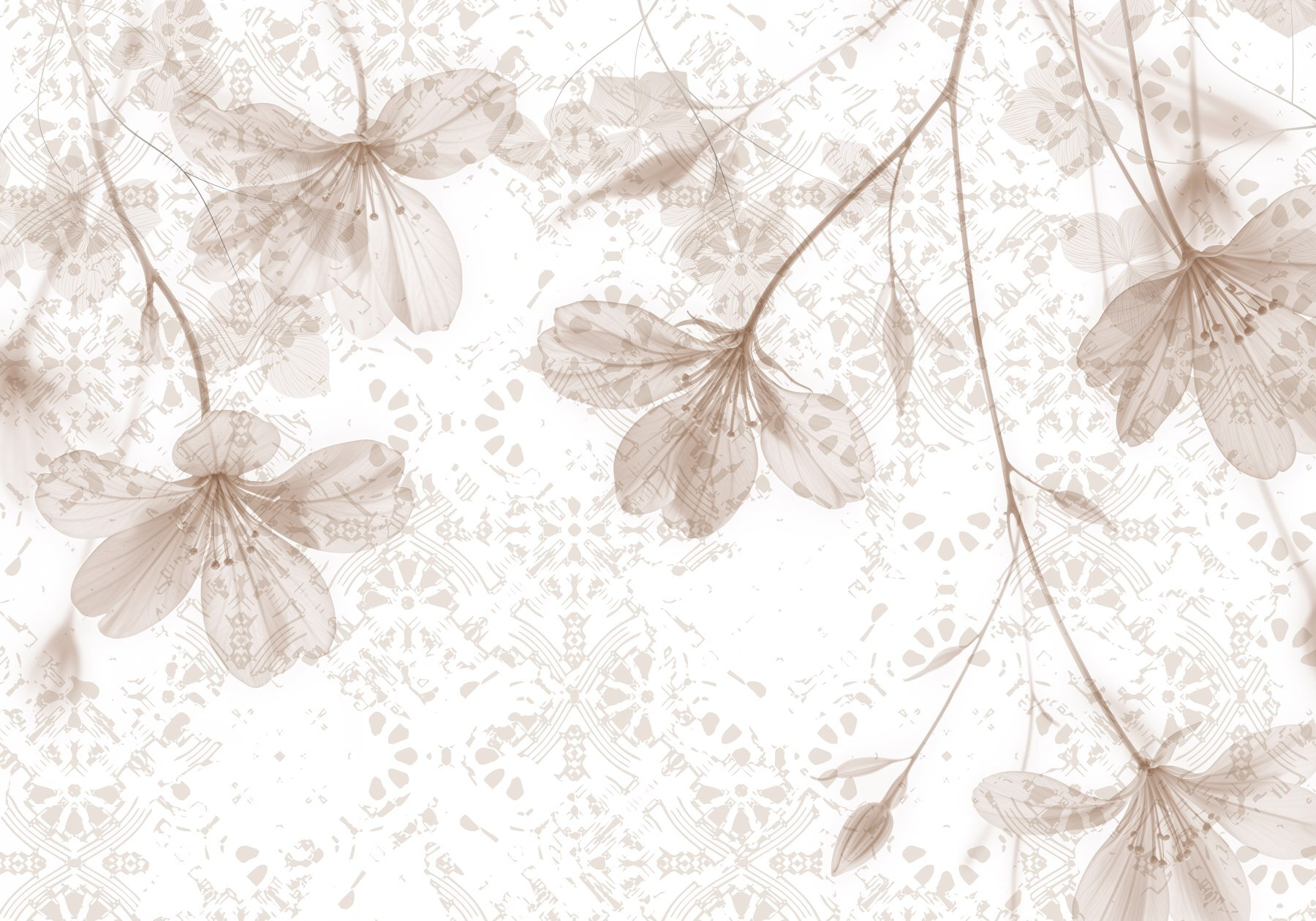 Delicate flowers in soft hues