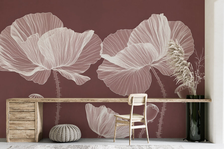 Elegant blooms on a warm background Elegant blooms on a warm background
