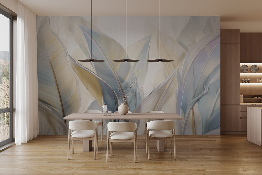 Elegant leaves in soft hues