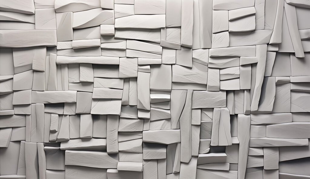 White wall with rectangles White wall with rectangles