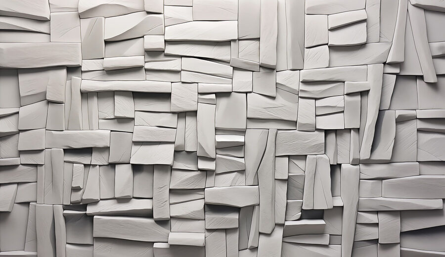 Wall murals White wall with rectangles - Image 4