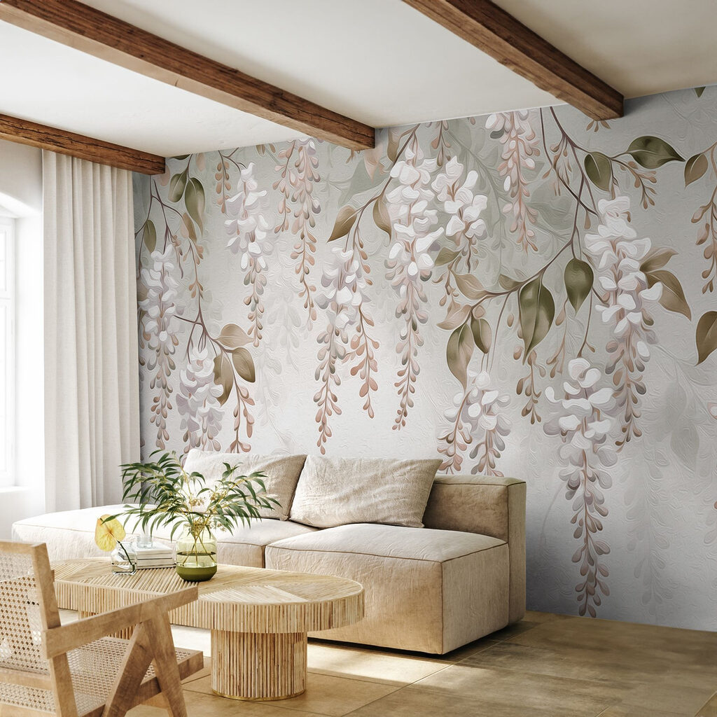 Delicate floral arrangement in soft hues