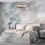Wall murals Delicate floral patterns in soft hues