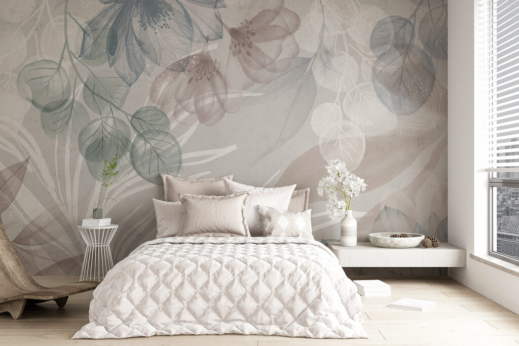 Delicate floral patterns in soft hues