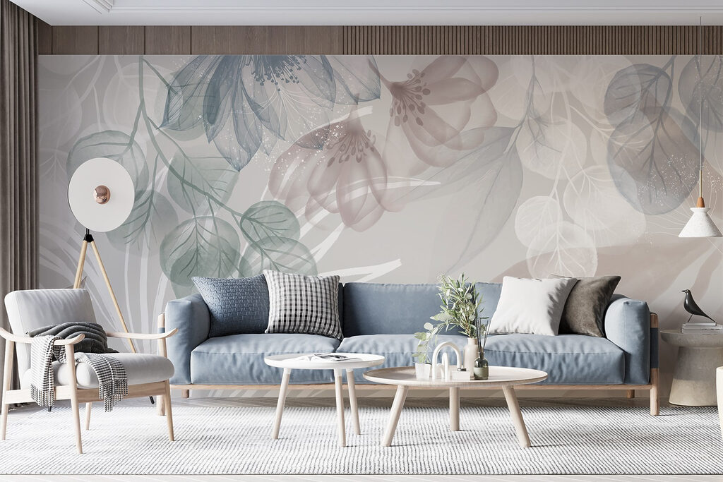 Delicate floral patterns in soft hues