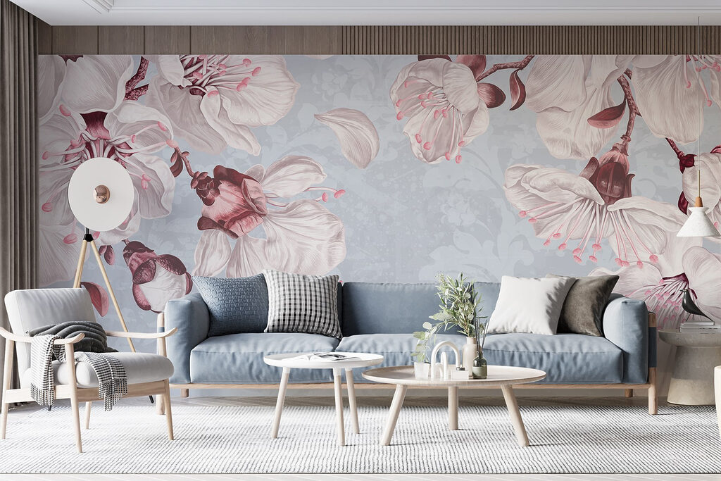 Delicate blooms on soft backdrop