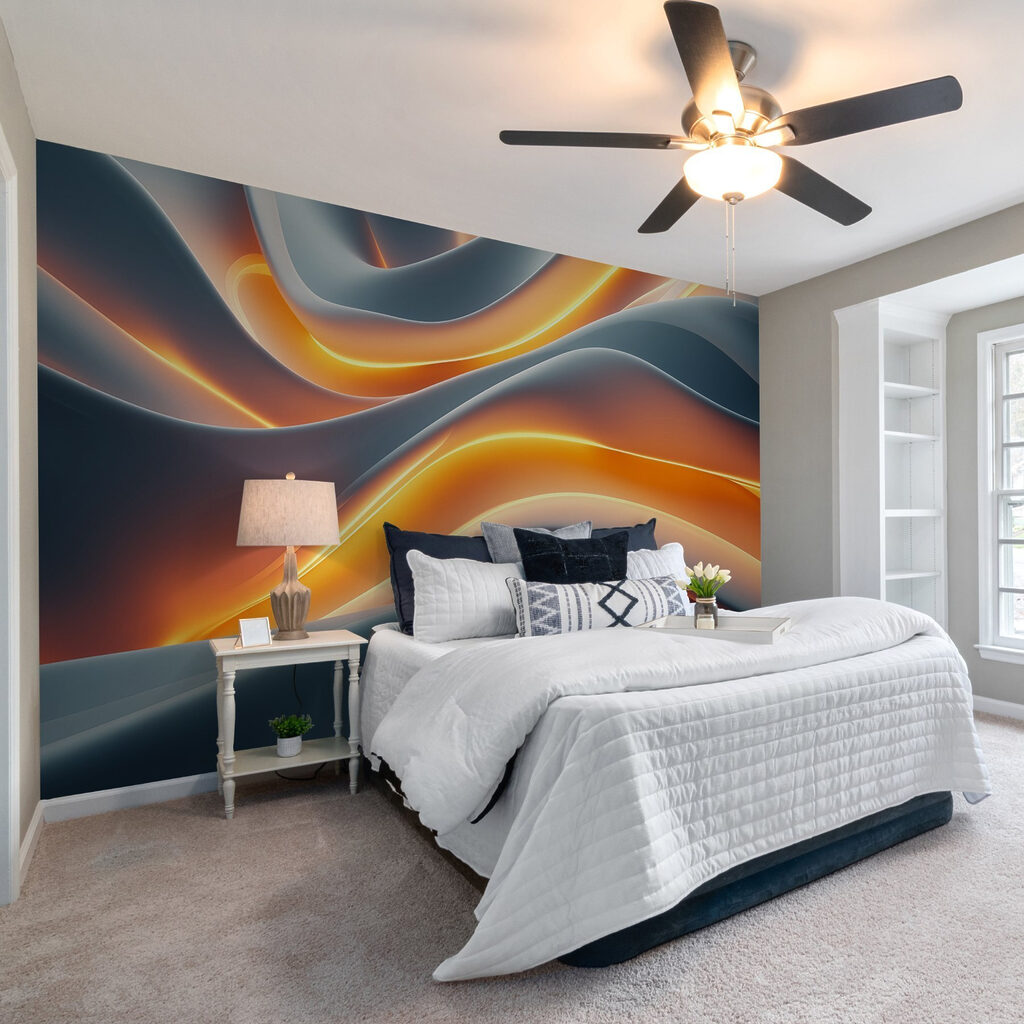 Flowing waves of soft color