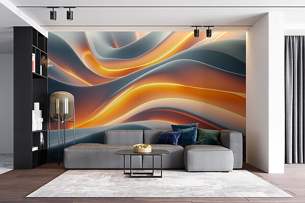 Flowing waves of soft color Flowing waves of soft color