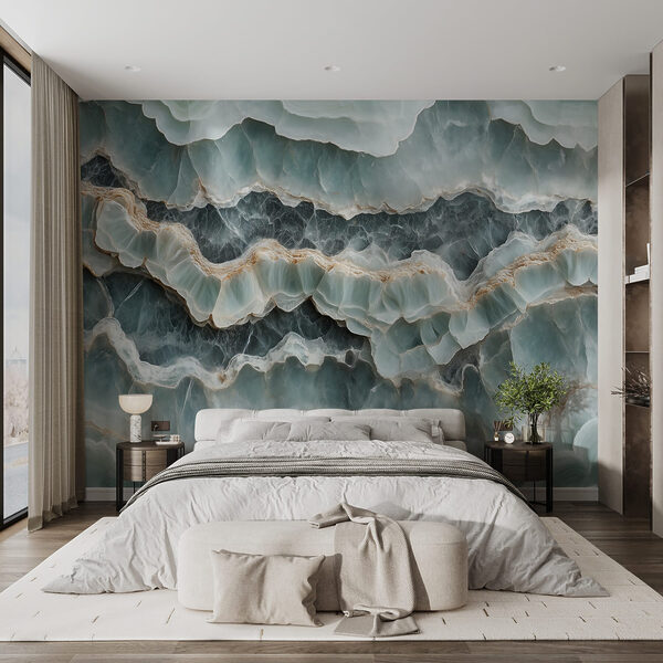 Wall murals Wall murals Serene layers of natural stone (SKU: w08561)