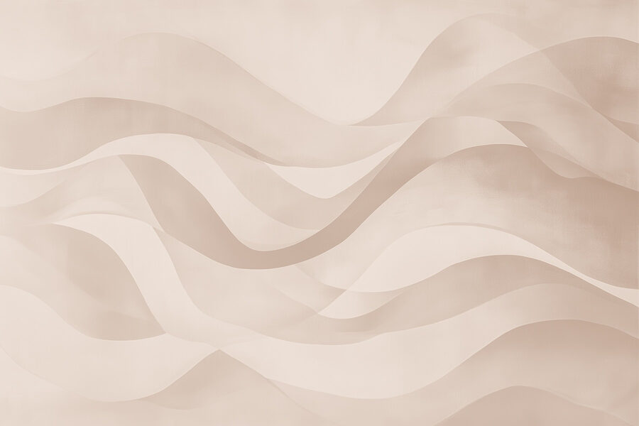 White and pink background with wavy lines