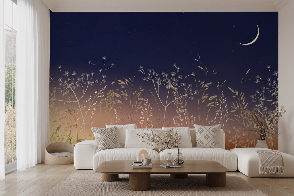 Field of grass and flowers