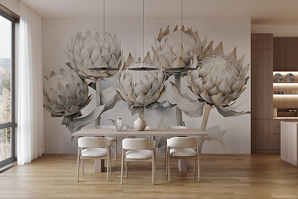 Group of artichokes with leaves Group of artichokes with leaves