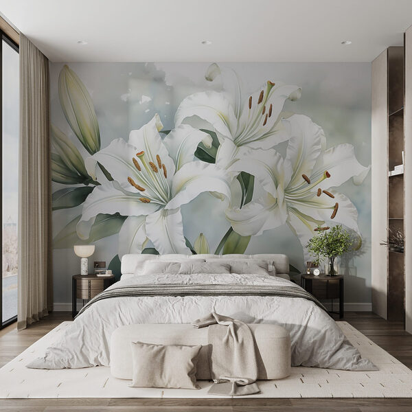 Delicate lilies in soft hues Delicate lilies in soft hues