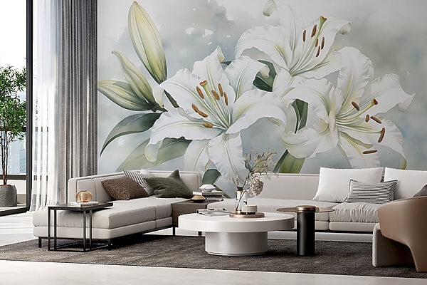 Delicate lilies in soft hues Delicate lilies in soft hues