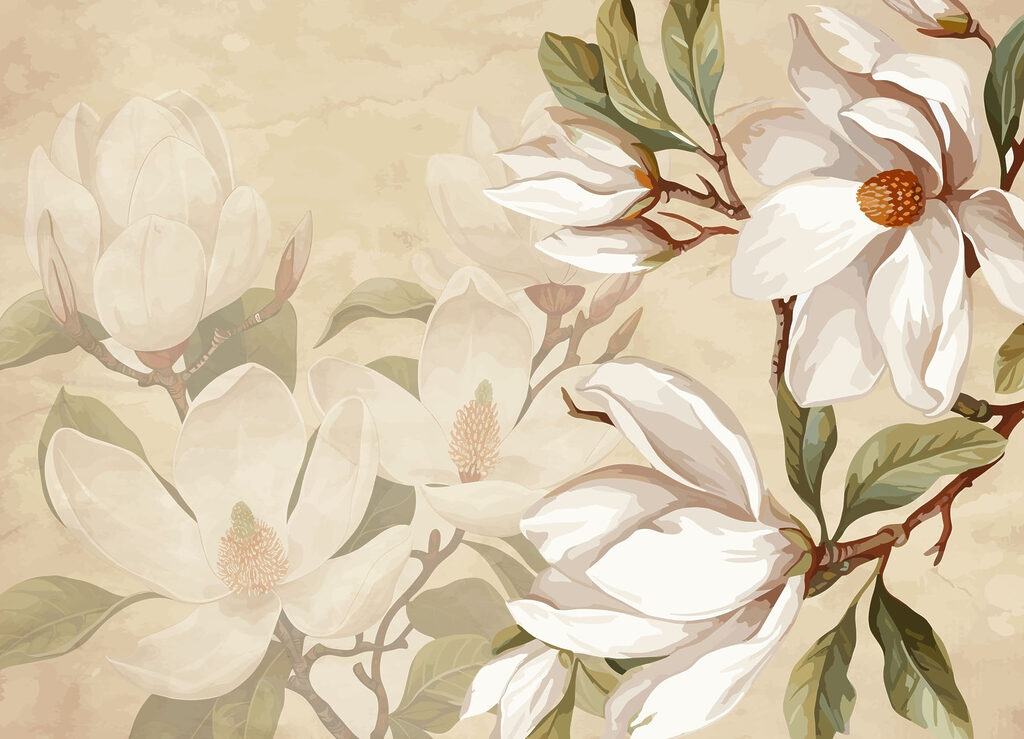 Soft blossoms on a gentle background