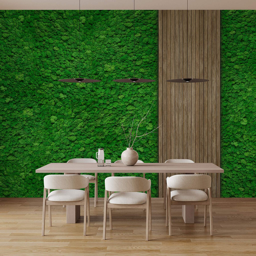 Wood plank on a green wall Wood plank on a green wall