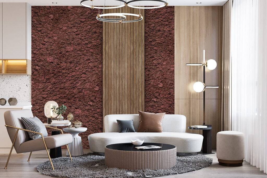 Brown carpet with a wood plank Brown carpet with a wood plank