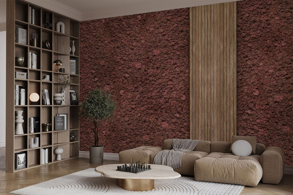 Brown carpet with a wood plank Brown carpet with a wood plank