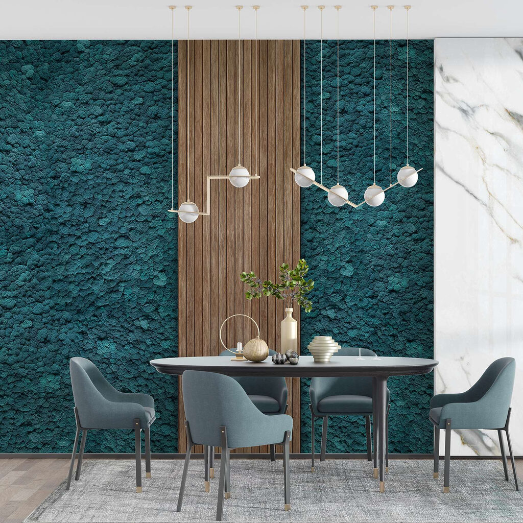 Wood plank on a blue carpet Wood plank on a blue carpet