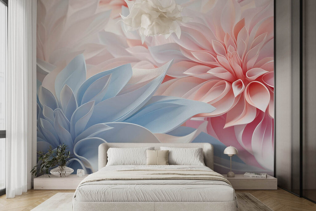 Delicate layers of pastel petals