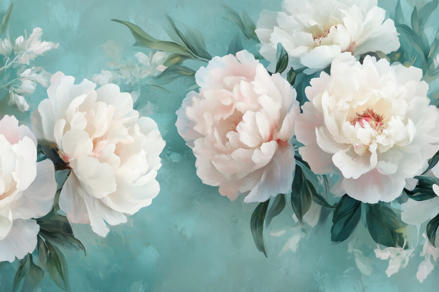 Wall murals Group of white flowers - Image 8