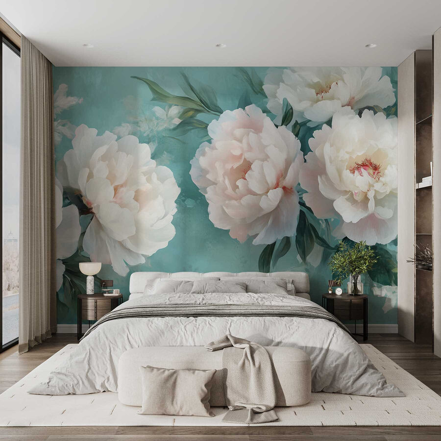 Wall murals Group of white flowers - Image 2