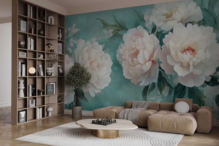 Wall murals Group of white flowers - Image 3